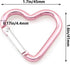 10pcs Heart-Shaped Aluminum Snap Hook Clip Key Holder, Keychain Clip (Light Pink)...