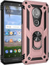 Military Grade Drop Impact for Motorola Moto E5 Case Moto G6 Play 5.7 Inch Metal Rotating Ring Kickstand Holder Magnetic Car Mount Armor Heavy Dut...