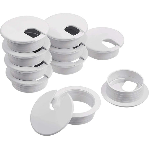 Desk Grommet, Plastic Desk Cord Cable Hole Cover Grommet for Computer Table Wire Organizer for Home and Office, 35 mm/ 1.38 Inch Mounting Hole Dia...