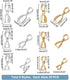 PH PandaHall Pinch Clip, 120 Pieces 6 Styles Pinch Clip Bail Clasp Dangle Charm Bead Pendant Connector Findings for Jewelry Necklace DIY Craft Mak...