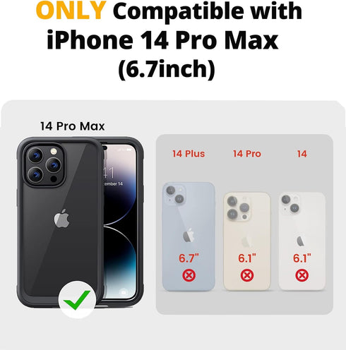 Privacy Case Compatible with iPhone 14 Pro Max, Anti Peep Case with 9H Glass Privacy Screen Protector, 100% Screen Sensitivity & Full Body Protect...