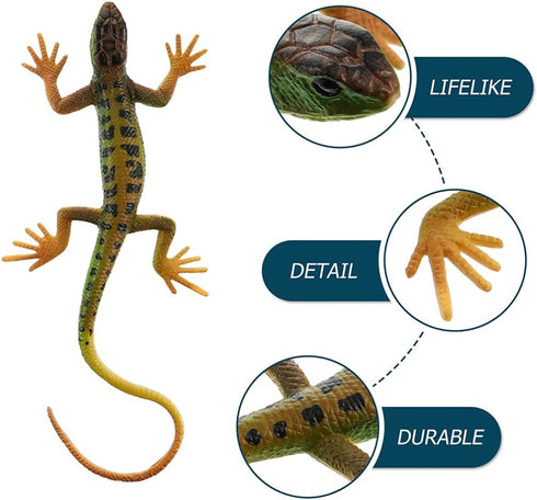 NUOBESTY Lizard Figurine Fake Lizard Plastic Lizard Toy Action Figure Reptile Toy for Collection Science Educational Prop (Green)...