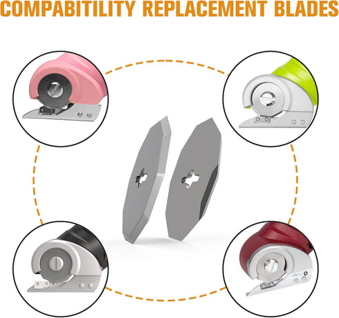 VLOXO WA2300 Blades Replacement Rotary Blades Compatible with VLOXO AT001 Cordless Electric Scissors Electric Cutter Blades(1-1/2")...