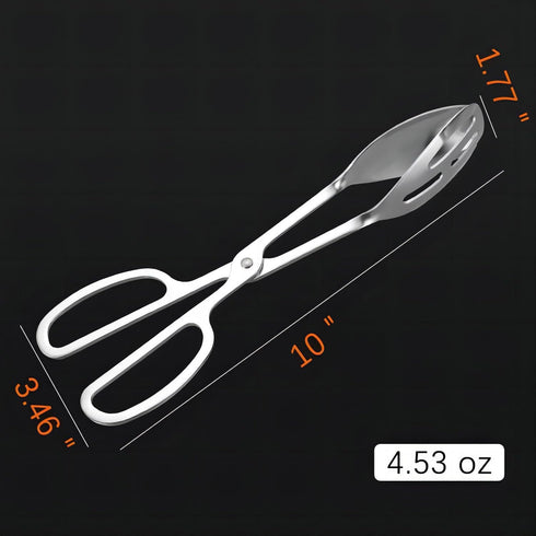 2-PACK Serving Tongs for Buffet, Stainless Steel Food Serving Cooking Tongs with Scissor Handles - Salad/Cake/Bread Tongs Kitchen Tongs, Catering ...
