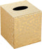 S Forever Home Decor Cube Tissue Box Holders PU Leather Square Tissue Box Cover (Gold Lightning)...