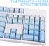 104 Keys Sunset Gradient Blue Backlit Keycaps Thick PBT OEM Profile for Cherry MX Switches of Mechanical Keyboard 104 87 61(Blue)...