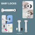 Baby Safety Locks, Cabinet Locks,Refrigerator Door Lock,Multifactional Child Safety Locks for Drawer, Cabinet, Oven, Fridge, Toilet,Freezer,2PCS, ...