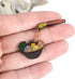 Japanese Porpoise Ramen Enamel Pins Brooches with Chain Clothing Bag Lapel Pin...