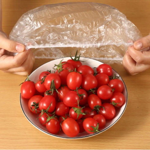 50PCS Bowl Covers for Bread Proofing, Disposiable Elastic Sourdough Bread Baking Supplies, Plastic Bowl Covers for Bread Rising, Stretchable Plast...