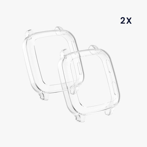 kwmobile Case Compatible with Garmin Venu Sq 2 Music/Sq 2 Case - 2X TPU Silicone Fitness Tracker Cover - Transparent...