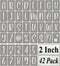 2 Inch Alphabet Letter Stencils for Painting - 42 Pack Letter and Number Stencil Templates with Signs for Painting on Wood, Reusable Letters and N...