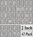 2 Inch Alphabet Letter Stencils for Painting - 42 Pack Letter and Number Stencil Templates with Signs for Painting on Wood, Reusable Letters and N...
