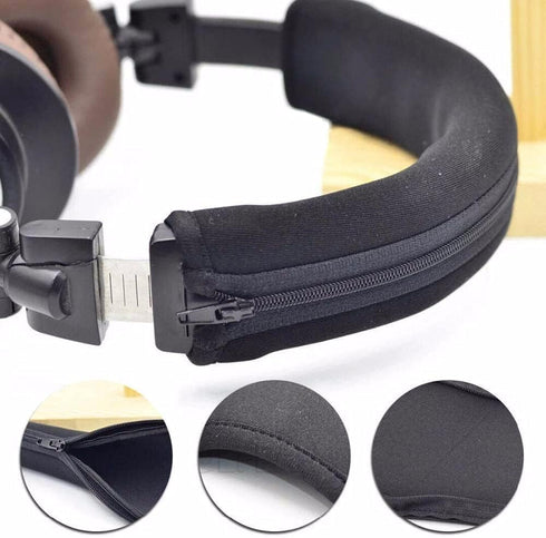 Black Headphone Protector Zipper Headband for Audio Technica ATH MSR7 M20 M30 M40 M40X M50X SX1 Headphone Accessories Replace The Headset Wearing....