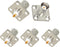 Superbat BNC Connectors BNC Female Jack 4 hole Flange Panel Chassis Mount Coaxial Solder Connector 5pcs...