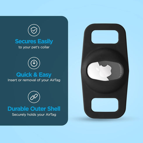 Case-Mate 2 Pack Airtag Dog Collar Holder - Water Resistant Airtag Holder Dog Tag - Lightweight Protective Airtag Case for Dog Collar - Pet Collar...