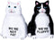 Pacific Giftware Fluffy Fat Cats Ceramic Magnetic Salt and Pepper Shaker Set...