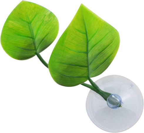 Betta Hammock Leaf 2PCS Plastic Artificial Plant Leaf with Suction Cup Betta Fish Rest Spawning Ornamental Plant Betta Fish Play Relax Hide Leaf H...