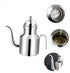 Stainless Steel Oil Pot Syrup Dispenser Tea Kettles Metal Oil Kettle Sauce Oil Mesh Strainer Pouring Kettle Grease Can Frying Oil Filter Soy Olive...