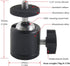 EXMAX 360 Degree Aluminum Alloy Body Rotating Swivel Mini Tripod Ball Head with 1/4" Screw Thread Base Mount for Lighter DSLR Camera Camcorder LED...