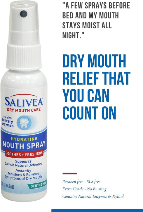 Extra Gentle Dry Mouth Spray - Soothing Mint Mouth Spray with Salivary Enzymes - Moisturizing Mouth Spray to Aid Dry Mouth - Supports Saliva's Nat...