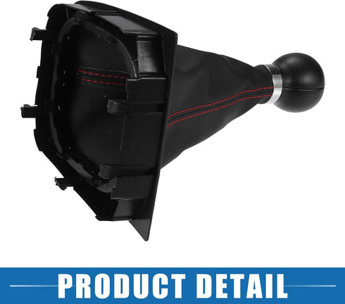 6 Speed Manual Gear Shift Knob with Gaiter Boot for Volkswagen Golf MK5 MK6 2004-2007 for Volkswagen GTI 2006-2009 Black...