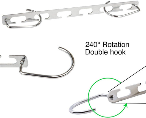 CBTONE 6 Pack Closet Space Saving Hangers, Multi-Purpose Metal Magic Cascading Hangers With Updated Hook Design for Organizing Wardrobe Clothing...