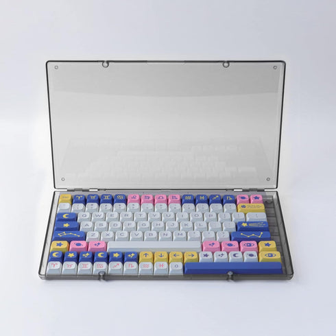 JOMKIZ Keycap Storage Box ABS Material New Upgraded High Transparent Full 104 Key Box for XDA Cherry SA OEM CSA Mechanical Keyboard Keycaps(Keycap...