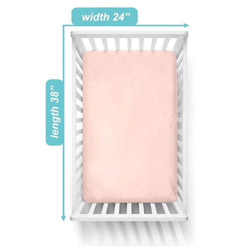 American Baby Company 100% Natural Cotton Fitted Mini Crib Sheet 38" x 24" - Soft & Breathable Small Nesting Portable Crib Sheet, Fits Pack N Play...