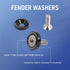 JDMSPEED 20 Pcs Black CNC Billet Aluminum Fender Washer Engine Bay Dress Up Kit...