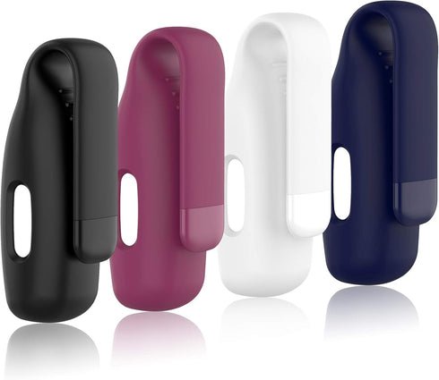 4-Pack Clip Case Compatible with Fitbit Inspire 2/3, Soft Silicone Clip Clasp Accessory...