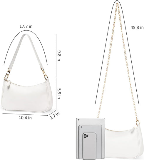 WantGor Clutch Tote Handbags, Shoulder Purse for Women Crossbody Bags Mini Hobo Bag Retro Vegan Leather Trendy Handbag...
