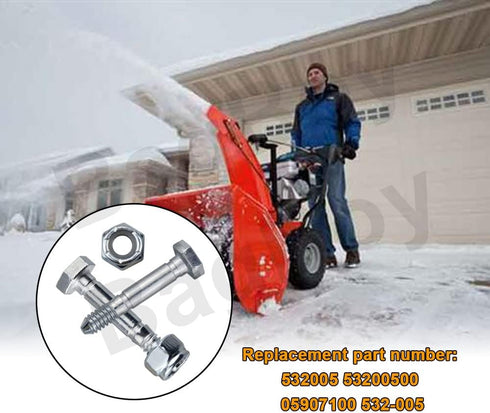 1/4" Shear Bolt and Nut 53200500 6 Pack Compatible with Ariens ST520 ST524 ST624 ST724, 53200500 Shear Bolt and Nut Kit Fits 532005 05907100 AM123...