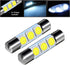 ZHOL SUPER BRIGHT White Vanity LED Light Bulbs Mirror Fuse Sun Visor 3-SMD 5050 Chips, 6641F (A Pair)...