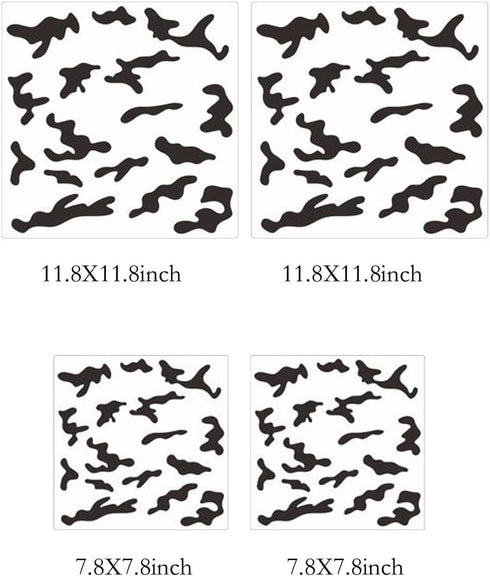4PCS Camo Stencils Camo Stencil Kit for Spray Paint Camouflage Pattern Stencils for Painting on Wood Drawings Woodburning Canvas DIY Decor...