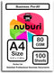 Nuburi - A4 Size Printer Paper - Great for Professional Documents - 80 gsm / 21lb (100 Sheets)...