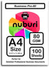 Nuburi - A4 Size Printer Paper - Great for Professional Documents - 80 gsm / 21lb (100 Sheets)...