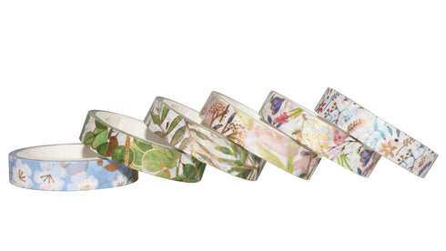 YUBBAEX Floral Gold Washi Tape Set VSCO Foil Masking Tape Decorative for Arts, DIY Crafts, Journal Supplies, Planners, Scrapbook, Card/Gift Wrappi...