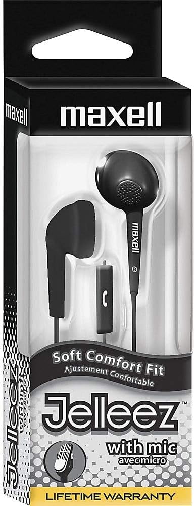 Maxell 191569 Earbuds w/ Mic, Soft Comfort Fit, Black...