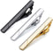 PiercingJ 3pcs Set Stainless Steel Exquisite GQ Classic Tie Bar Clip, Silver Tone, 2.3Inches...
