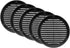Vent Systems 6'' Inch Black Soffit Vent Cover - Pack of 5 - Round Air Vent Louver - Grille Cover - Built-in Insect Screen - HVAC Vents for Bathroo...