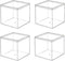 dedoot Clear Acrylic Boxes with Lid, 4 Pack 3.3x3.3x3.3 Inch Clear Acrylic Plastic Square Cube Small Acrylic Storage Containers for Favors, Sweets...