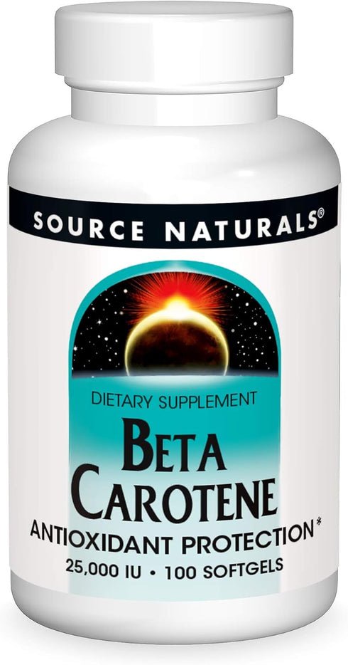 Source Naturals Beta Carotene 25000 iu Antioxidant Protection - Converted By Body To Vitamin A - 100 Softgels...
