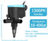 Aquarium Powerhead 130 GPH Circulating Water Pump for 10-40 Gallon Fish Tanks with Aerating Features...