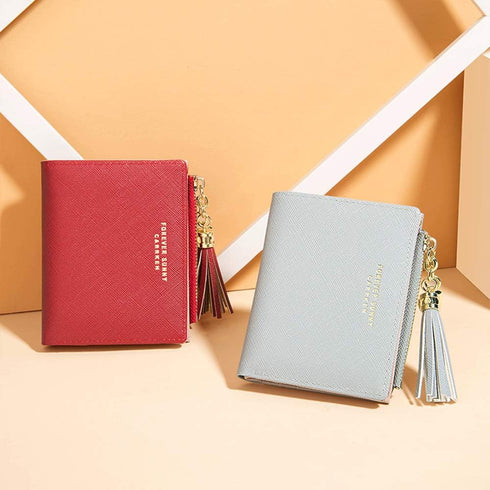 Womens Small Wallet Mini Purse Bifold Slim Card Case Holder Zipper Coin Pocket...