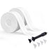 White Caulk Tape Waterproof Self Adhesive, Bathroom Caulking tape,Sealer Strip for Toilet Base Shower Wash Basin Sink, Easy to Use with Silicone C...