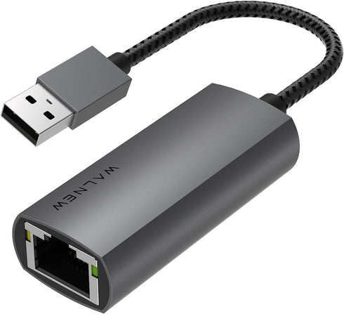 USB 3.0 Ethernet Adapter, WALNEW 1000Mbps Gigabit USB to Ethernet LAN Network Adapter, Aluminum USBA Male to RJ45 Female Cable Converter for MacBo...