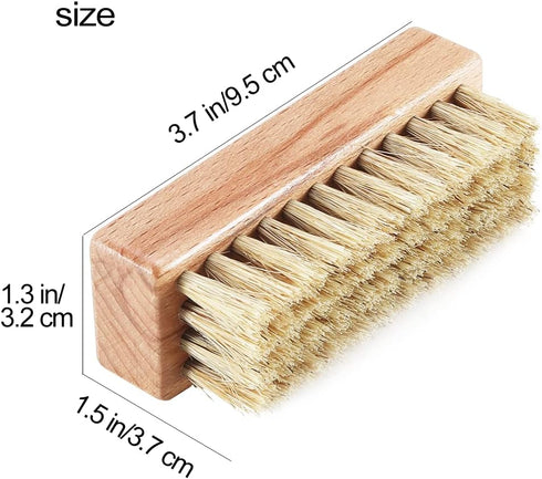 Sneaker Shoe Cleaner Brushes, Boar Bristles Wooden Cleaning Brush Cleans Dirt and Grime from Shoes and Laundry - 3 Pack...