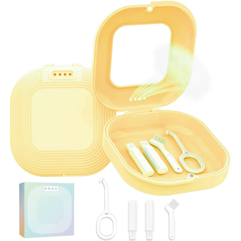 HEMILAB® Retainer Case, Slim Aligner Case with Vent Holes, Compatible with Invisalign, Mouth Guard Case, Cute Retainer Case with Retainer Removal ...
