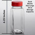 Skyway Supreme Large 16 OZ Plastic Spice Bottles Seasoning Containers Jars - Flap Cap Pour and Sifter Spice Shaker - Refillable Perfect For Storin...