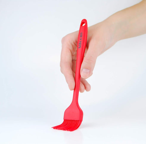 Set of 4 Pure Silicone Spatulas Spoon Pastry Basting Brush Heat Resistant (11"-8.4") (4, Spatula Set - Red)...